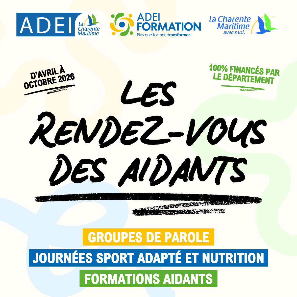 Aides gratuites pour les aidants de Charente Maritime